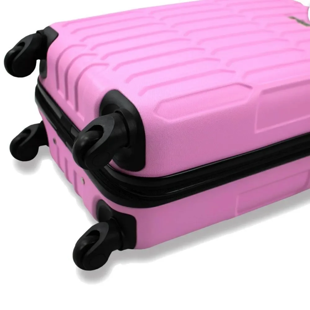 AMKA Honeycomb 20 in. Carry-On Expandable Spinner Suitcase luggage pink